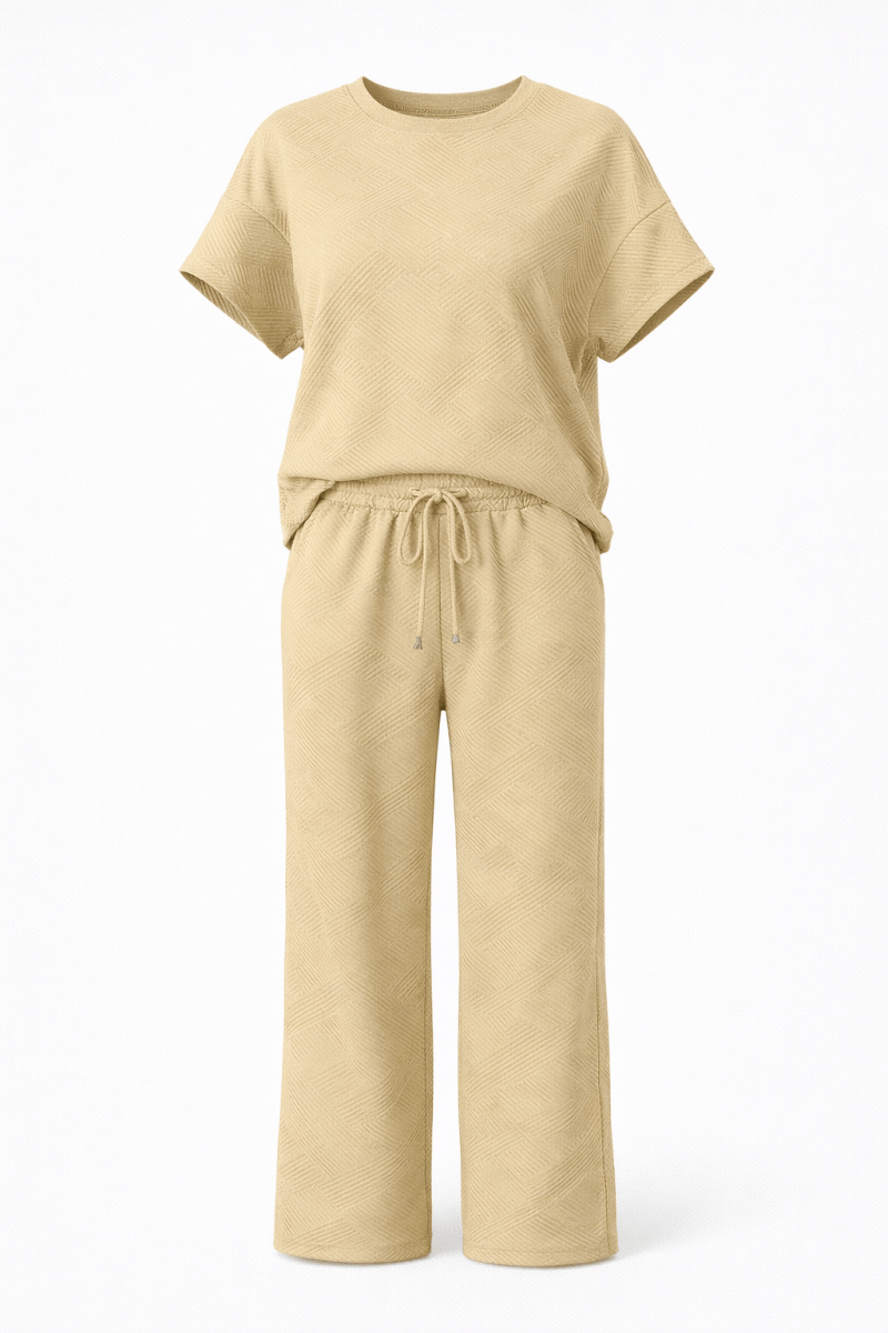 Women's Two - Piece Drawstring Lounge Set Outfit - AMVIM