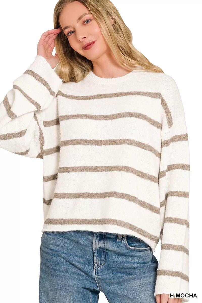 Women's Wool Blend Sweater – Relaxed Fit - AMVIM