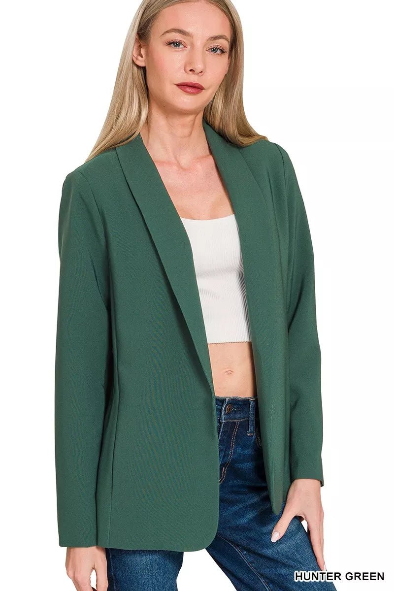 Women's Woven Blazer Jacket – Tailored Fit - AMVIM