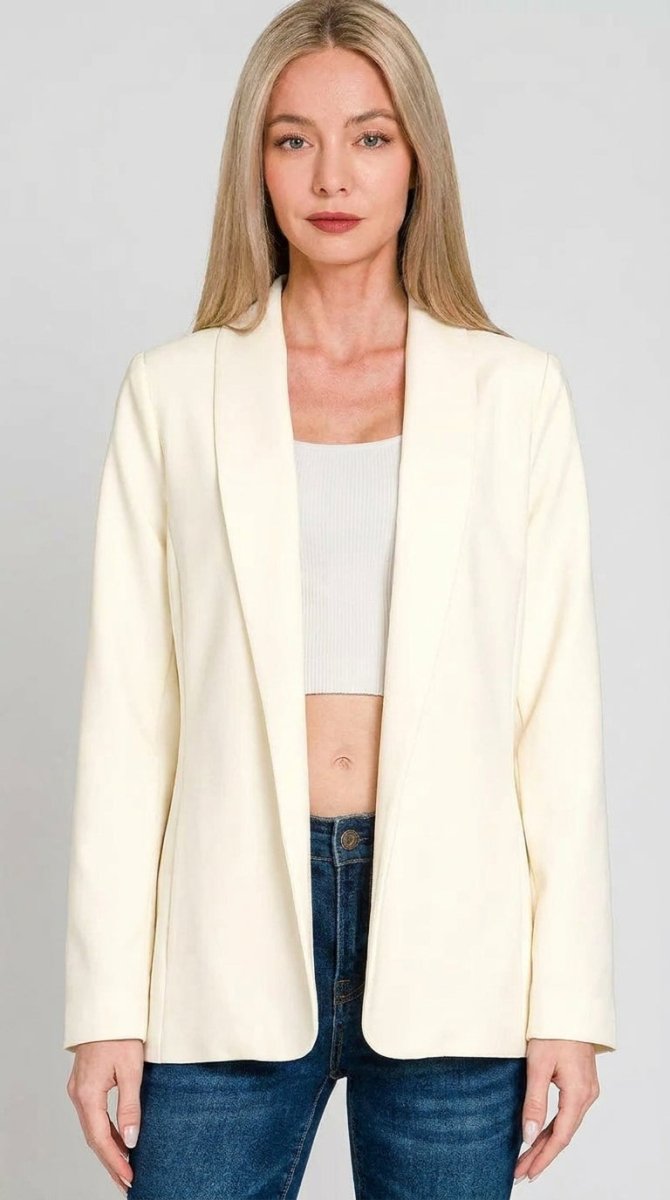 Women's Woven Blazer Jacket – Tailored Fit - AMVIM